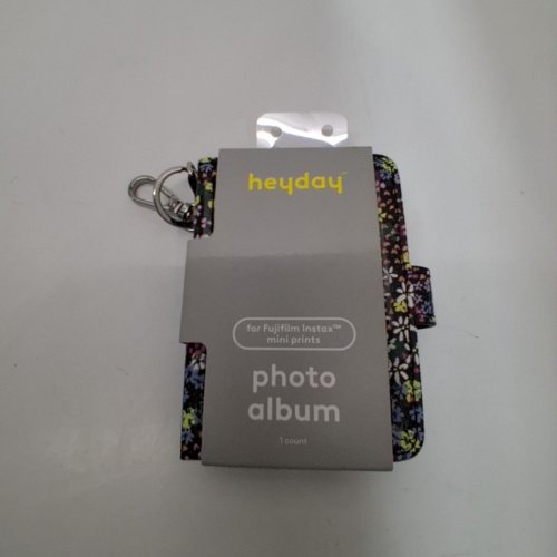HEYDAY MINI KEYCHAIN PHOTO ALBUM FOR FUJIFILM INSTAX MINI PRINTS - HOLDS 28 PHOTOS - BLACK/GREEN FLORAL image 3