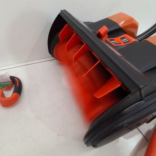 VOLTASK CORDLESS ELECTRIC SNOW SHOVEL WITH CHARGER AND LED LIGHTS - 16" - 48V - BLACK/ORANGE (MODEL: CSS004-160) image 2