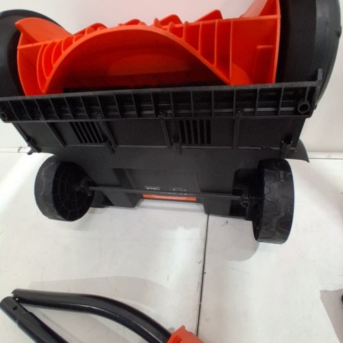 VOLTASK CORDLESS ELECTRIC SNOW SHOVEL WITH CHARGER AND LED LIGHTS - 16" - 48V - BLACK/ORANGE (MODEL: CSS004-160) image 4