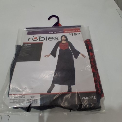 RUBIES VAMPIRE COSTUME DRESS - SMALL (4-6) - RED AND BLACK (STYLE: VAMPIRE) image 2