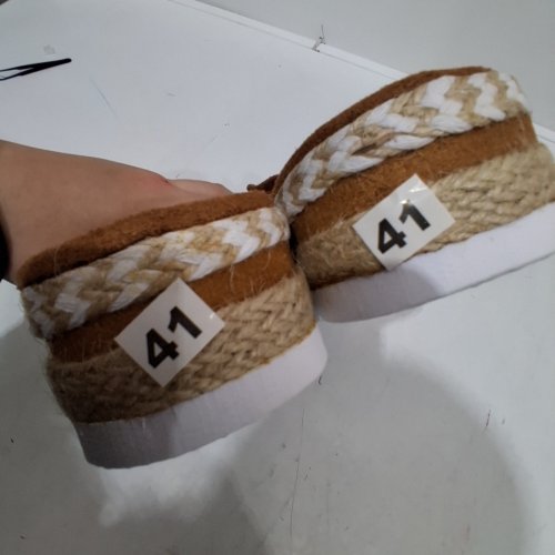 WOMEN'S BOW STRAP SANDALS - SIZE 41 - BROWN image 4