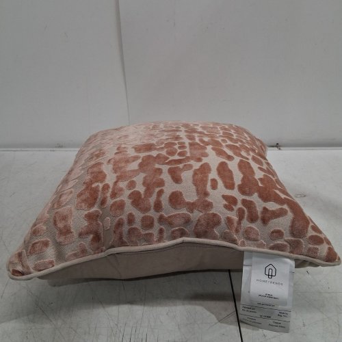 HOMETRENDS PLUSH VELVET DOUBLE-SIDED PILLOW - 18" X 18" - RUST/CREAM (MODEL: JET15133) image 2