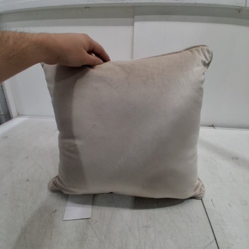 HOMETRENDS PLUSH VELVET DOUBLE-SIDED PILLOW - 18" X 18" - RUST/CREAM (MODEL: JET15133) image 5