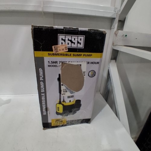 6699 SUMP PUMP SUBMERSIBLE WITH FLOAT SWITCH AND 16FT POWER CORD - 7000GPH - (MODEL: SUB 7000S) image 5
