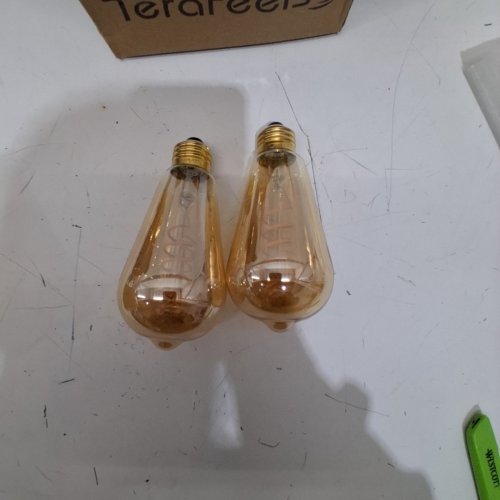 2PK VINTAGE EDISON LIGHT BULBS - E26 - AMBER WARM (MODEL: ST64) image 3