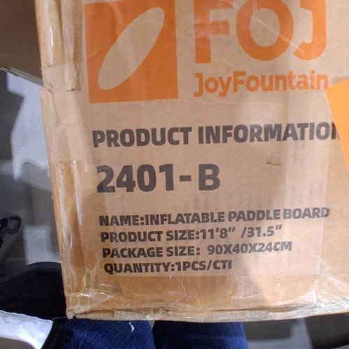 FOJ JOYFOUNTAIN ALL SKILL LEVELS THICK INFLATABLE STAND UP PADDLE BOARD - 10FT X 31.5" X 6" - BOZI SODA (MODEL: 2401-B) image 2