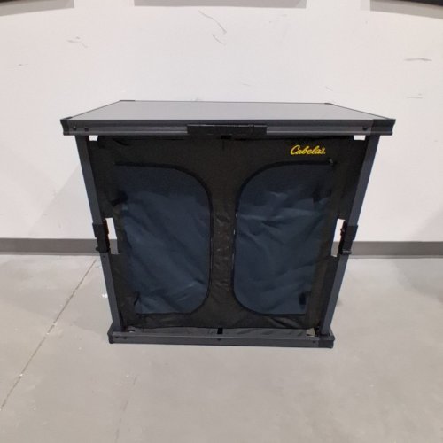 BPS FOLDABLE 6-COMPARTMENT CAMP CUPBOARD - 31.5" X 33" X 20" - BLACK/GREY image 2