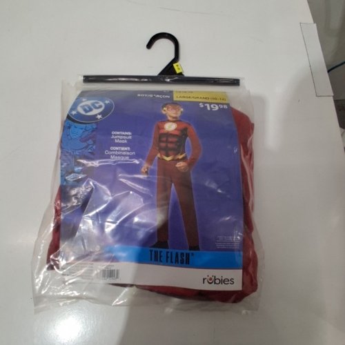 BOY'S DC THE FLASH COSTUME WITH MASK - LARGE - RED image 2