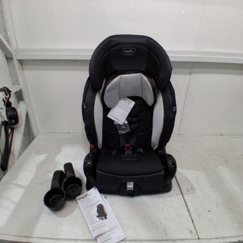 EVENFLO CHASE PLUS 2-IN-1 BOOSTER CAR SEAT FOR KIDS, 5-POINT HARNESS CONVERTS TO HIGH BACK BOOSTER - HURON/BLACK/GREY (MODEL: 30712344C) image 3