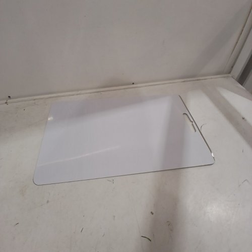 ULTRA THIN RECTANGULAR STAINLESS STEEL CUTTING BOARD WITH CUTOUT HANDLE - 11.5" X 18" - SILVER image 2