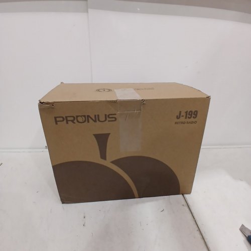 PRUNUS CORDED/WIRELESS RETRO VINTAGE-STYLE BLUETOOTH RADIO & SPEAKER - BROWN WOODGRAIN (MODEL: J-199) image 5