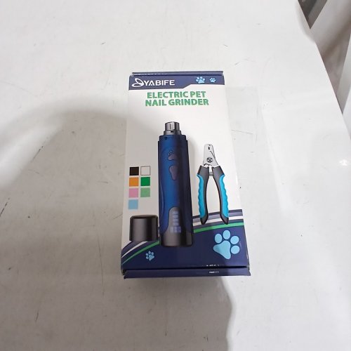2PC YABIFE RECHARGEABLE ELECTRIC PET NAIL GRINDER AND CLIPPER KIT - BLACK/BLUE image 3