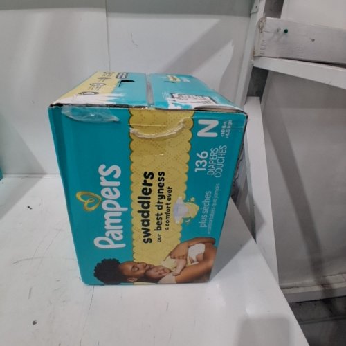 136PK PAMPERS SWADDLERS DIAPERS - NEWBORN SIZE image 2