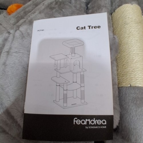 FEANDREA MULTI-LEVEL CAT TREE - 54.2" H X 21.7" X 17.7" - GRAY (MODEL: PCT161W01V1) image 5