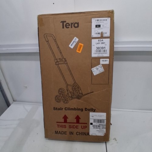TERA STAIR CLIMBING DOLLY CART - 120LB STAIR CAPACITY - 260LB FLAT GROUND - 31" TO 41" HANDLE EXTENSION - BLACK/ORANGE - (MODEL:HT01) image 4