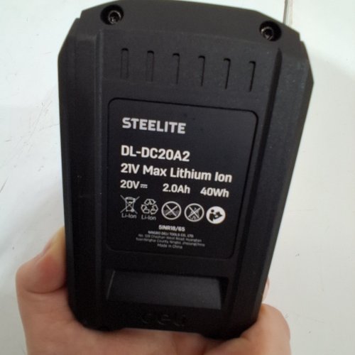 STEELITE INOLINK LITHIUM-ION BATTERY - 21 V,- BLACK / GREEN image 2