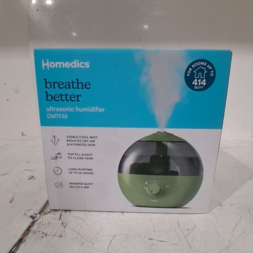 HOMEDICS ULTRASONIC HUMIDIFIER - 414 SQ. FT - GREEN (MODEL: CMTF32) image 2