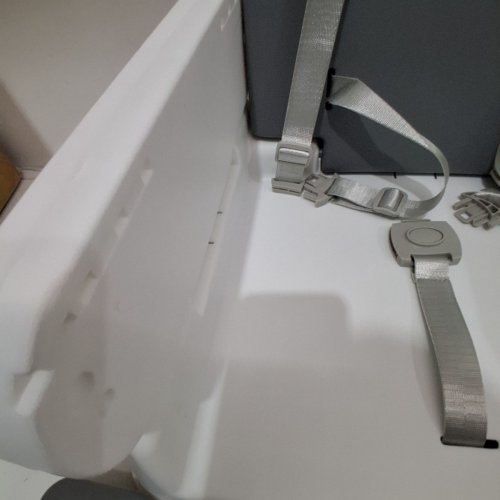 SOOBABY 3-IN-1 ADJUSTABLE CONVERTIBLE BABY HIGH CHAIR FOR BABIES AND TODDLERS - 34" X 27" X 24" - GREY - (MODEL: HA-N009) image 3