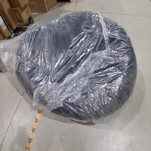 HOBESTLUK LARGE BEAN BAG CHAIR - DONUT-SHAPED GIANT LOUNGE SOFA - BLACK image 5