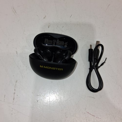 MONSTER WIRELESS BLUETOOTH MAGNETIC CLIP-ON EARBUDS - BLACK (MODE: AC225) image 3