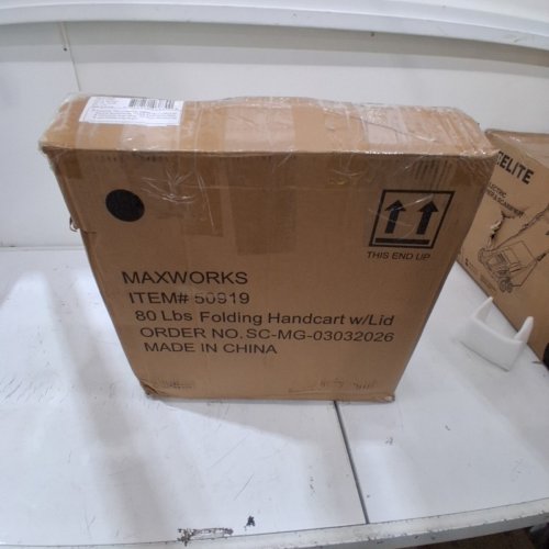MAXWORKS FOLDING HAND CART WITH WHEELS - 80LBS CAPACITY - BLACK (MODEL: 50544) image 4