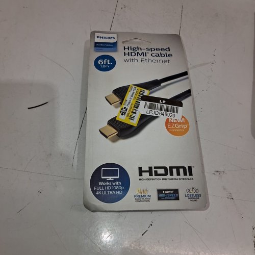 PHILIPS HIGH-SPEED HDMI CABLE WITH ETHERNET - 6FT - BLACK image 2