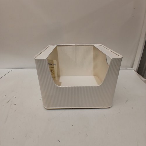 BRIGHTROOM OPEN FACE STORAGE BIN - 11" X 10" X 8" - WHITE image 2