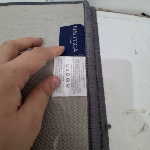 NAUTICA RUG NON SLIP MACHINE WASHABLE AREA RUG - 2FT X 4FT - GREY/WHITE image 2