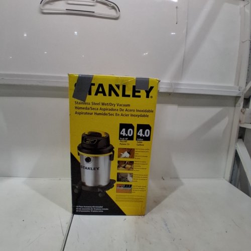 STANLEY STAINLESS STEEL WET/DRY SHOP VACUUM- 4GAL - BLACK/YELLOW (MODEL: SL18129) image 5