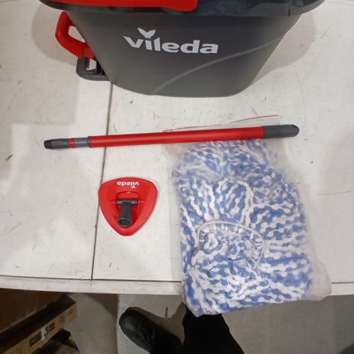 VILEDA EASYWRING RINSECLEAN SPIN MOP & BUCKET SYSTEM - GREY/BLUE image 3