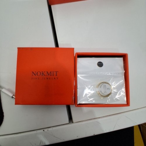 ADULTS NOKMIT FINE JEWELRY WEDDING BAND RING - SIZE 5 / 2 MM - 1/20 14 K GOLD (ITEM: X003F0010F) image 4