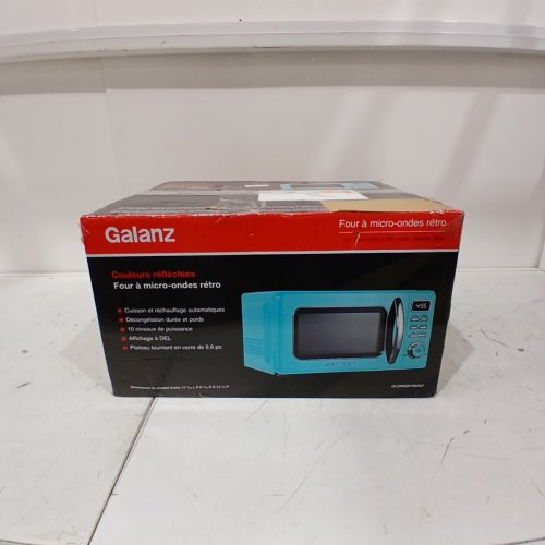 GALANZ RETRO-STYLE DIGITAL MICROWAVE OVEN - 0.7CU.FT - BLUE (MODEL: GLCMKZ07BER07) image 11