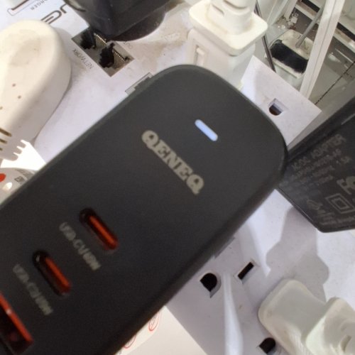 5PC QENEQ GAN THREE-PORT WALL CHARGER - 65W - BLACK image 2