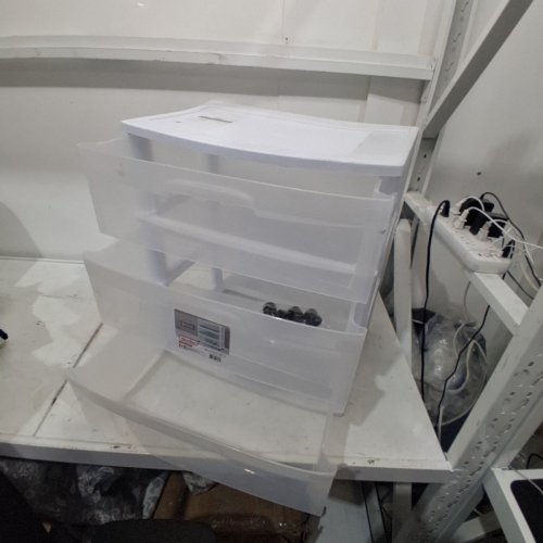 STERILITE 29308001, 3-DRAWER WIDE CART, 1 QUANTITY, WHITE WITH SEE-THROUGH DRAWERS image 5