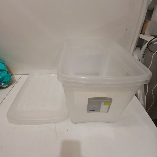 GRACIOUS LIVING STORAGE BIN WITH LID - 39L - CLEAR image 3
