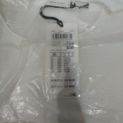 GERRY WEBER KNITTED LONG SLEEVE - SIZE 6 / SMALL - WHITE/CREAM (STYLE : 190144-57003) image 3