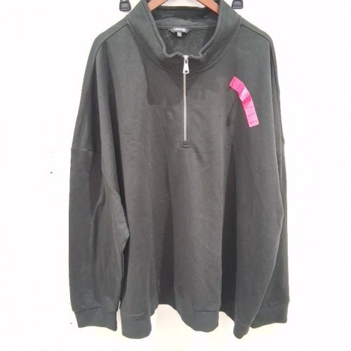 WOMEN'S GEORGE QUARTER-ZIP PULLOVER - 5XL - BLACK image 2