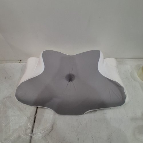 COZYPLAYER ERGONOMIC CERVICAL MEMORY FOAM SUPPORT PILLOW- 13" X 22" - GREY/WHITE image 2