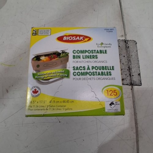 125PK BIOSAX COMPOST BIN LINER BAGS - 16.5" X 17.5" - 3GAL EACH (MODEL: 112404) image 2