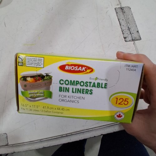 125PK BIOSAX COMPOST BIN LINER BAGS - 16.5" X 17.5" - 3GAL EACH (MODEL: 112404) image 3