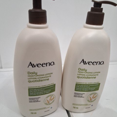 2PK AVEENO FRAGRANCE FREE DAILY MOISTURIZING LOTION - 710ML EACH image 2