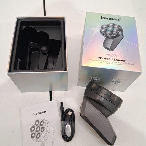 KENSEN 7D HEAD SHAVER - BLACK AND TEAL (MODEL: SERIES S32) image 3