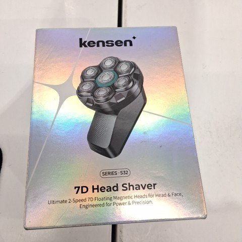 KENSEN 7D HEAD SHAVER - BLACK AND TEAL (MODEL: SERIES S32) image 5