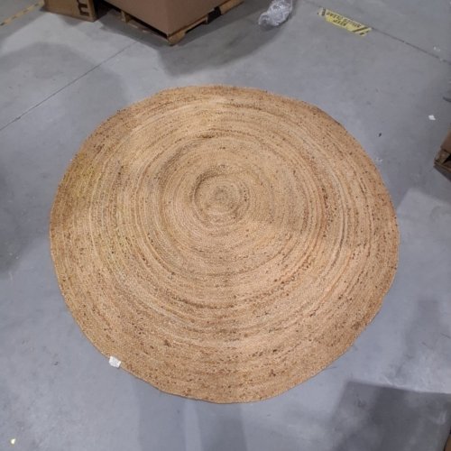 CRAFT TRADE DECORATIVE HAND-WOVEN NATURAL JUTE BRAIDED ROUND AREA RUG - 6FT image 2