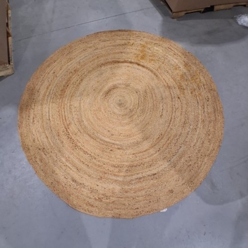 CRAFT TRADE DECORATIVE HAND-WOVEN NATURAL JUTE BRAIDED ROUND AREA RUG - 6FT image 4