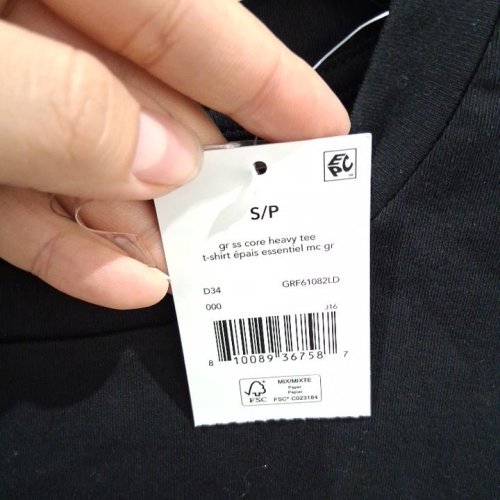 WOMEN'S GEORGE CORE HEAVY T-SHIRT - SMALL - BLACK (STYLE: GRF61082LD) image 3
