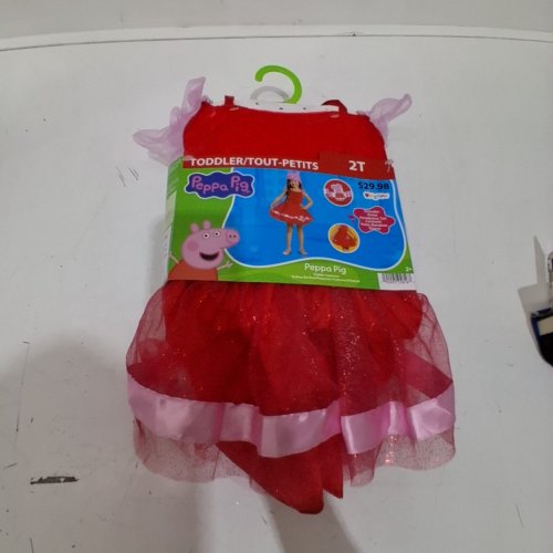 DISGUISE PEPPA PIG TODDLER COSTUME DRESS - 2T - RED AND PINK image 3