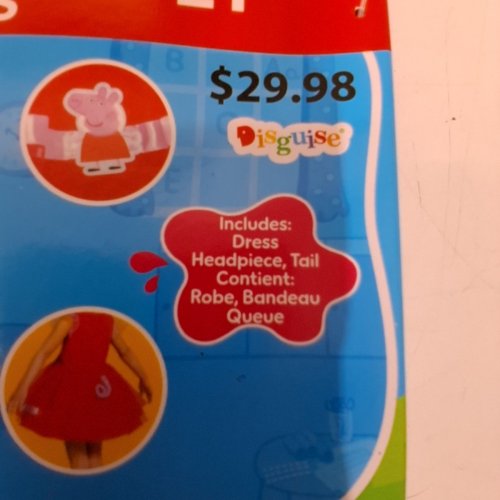 DISGUISE PEPPA PIG TODDLER COSTUME DRESS - 2T - RED AND PINK image 4