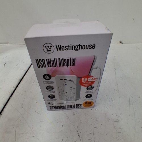 WESTINGHOUSE SURGE PROTECTED USB WALL ADAPTER - 125 V, 15A, 1875W, 15W - WHITE image 5