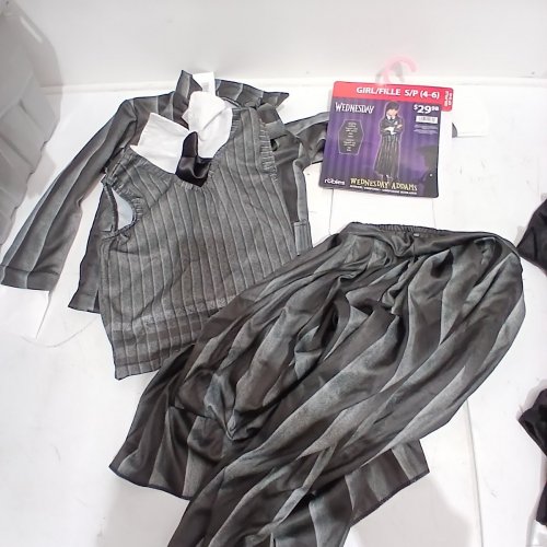 3PC GIRL'S RUBIES WEDNESDAY ADDAMS NEVERMORE ACADEMY SCHOOL UNIFORM COSTUME - SMALL (4-6) image 2